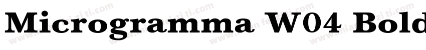 Microgramma W04 Bold Extended字体转换